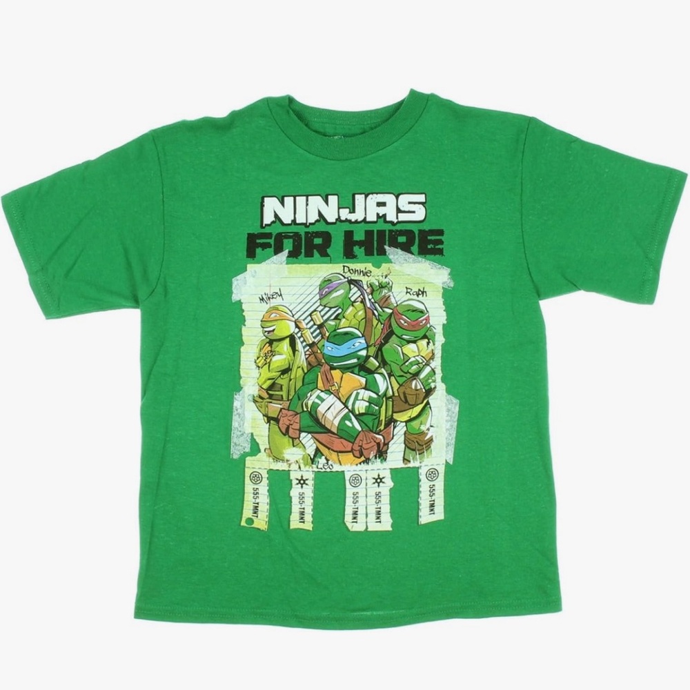 Nickelodeon Teenage Mutant Ninja Turtles "Ninjas For Hire" Kids XS 4/5 T-Shirt